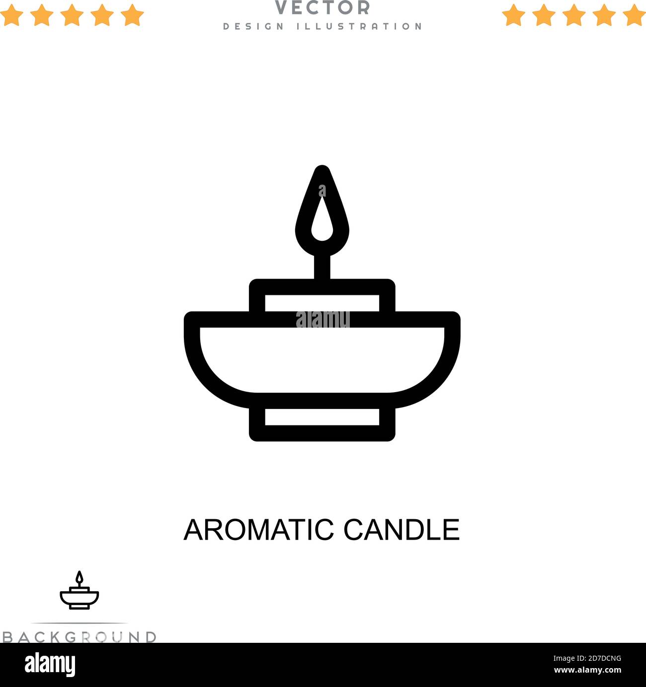 Icône bougie aromatique. Élément simple de la collecte des perturbations numériques. Line Aromatic Candle Icon pour modèles, infographies et bien plus encore Illustration de Vecteur