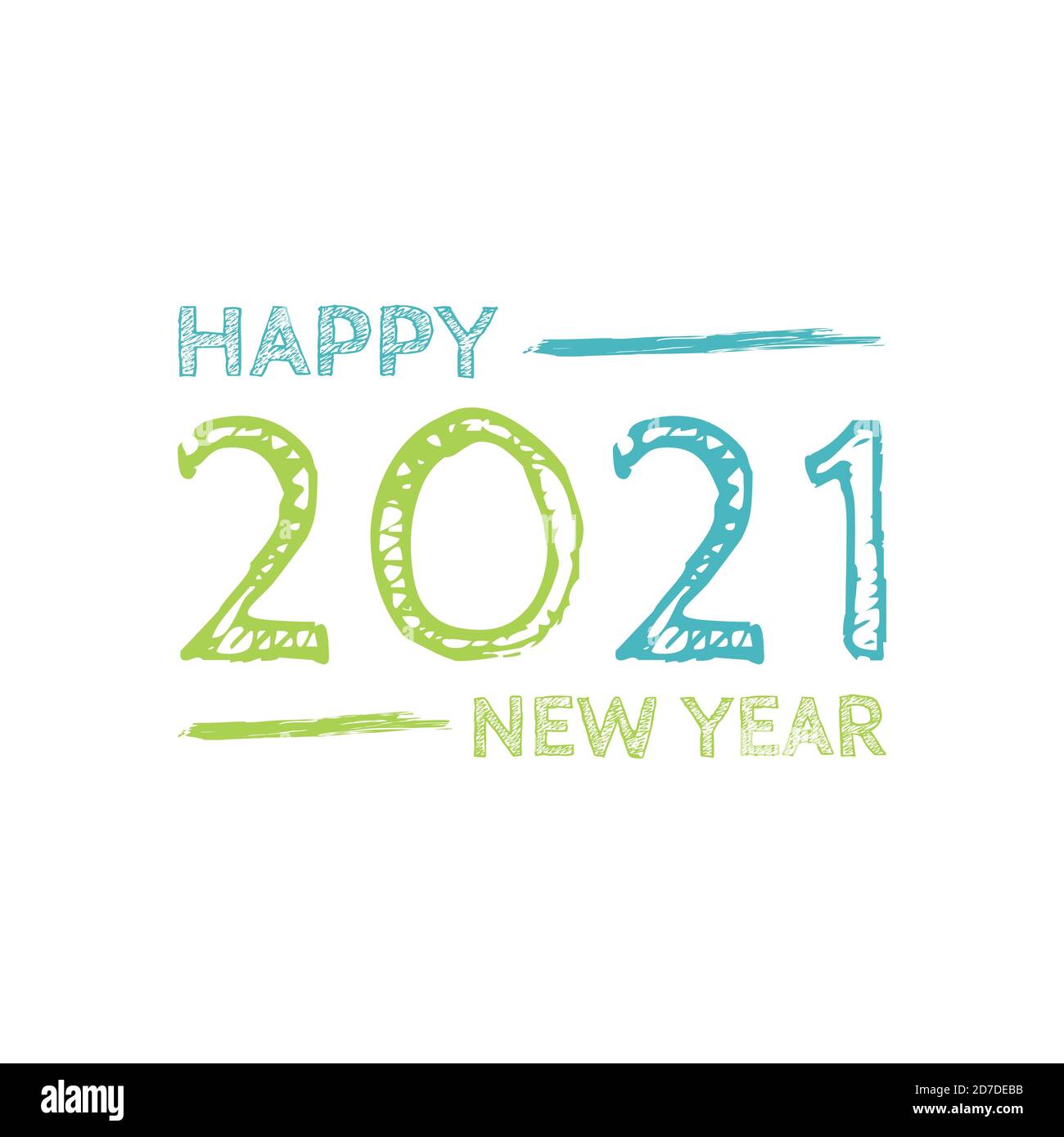 Bonne année 2021 vecteur de message d'accueil. Bonne image vectorielle d'arrière-plan pour la nouvelle année 2021 Illustration de Vecteur