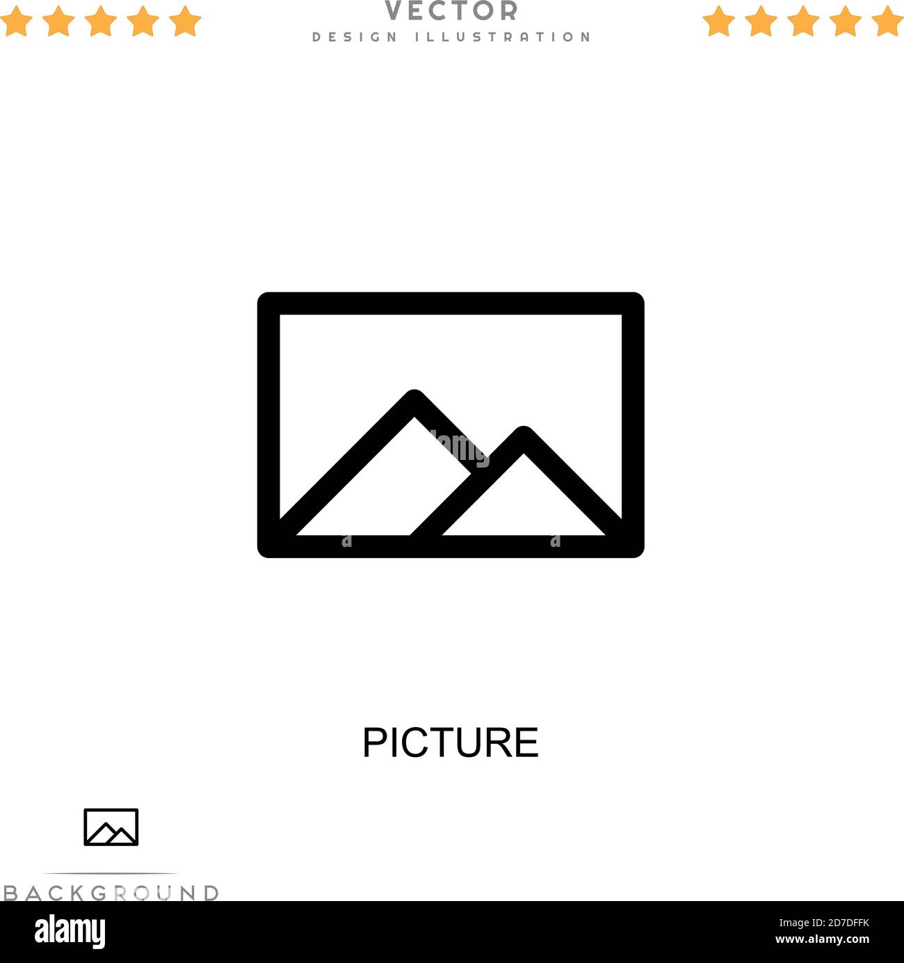 Icône image. Élément simple de la collecte des perturbations numériques. Icône d'image au trait pour les modèles, les infographies et bien plus encore Illustration de Vecteur