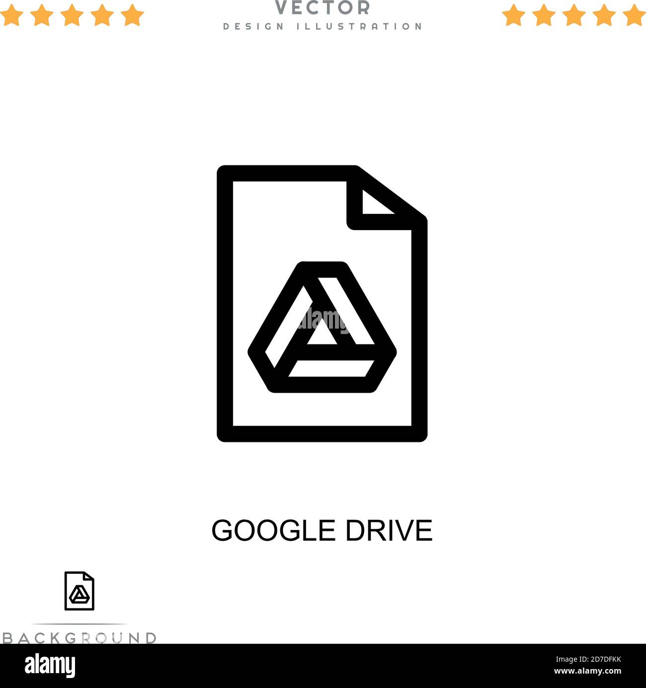 Icône de lecteur Google. Élément simple de la collecte des perturbations numériques. Icône de lecteur Google Line pour les modèles, les infographies et plus encore Illustration de Vecteur