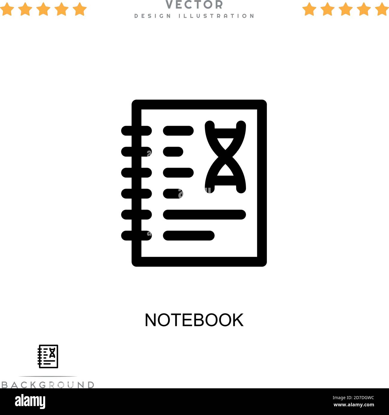 Icône Bloc-notes. Élément simple de la collecte des perturbations numériques. Icône Line Notebook pour modèles, infographies et bien plus encore Illustration de Vecteur