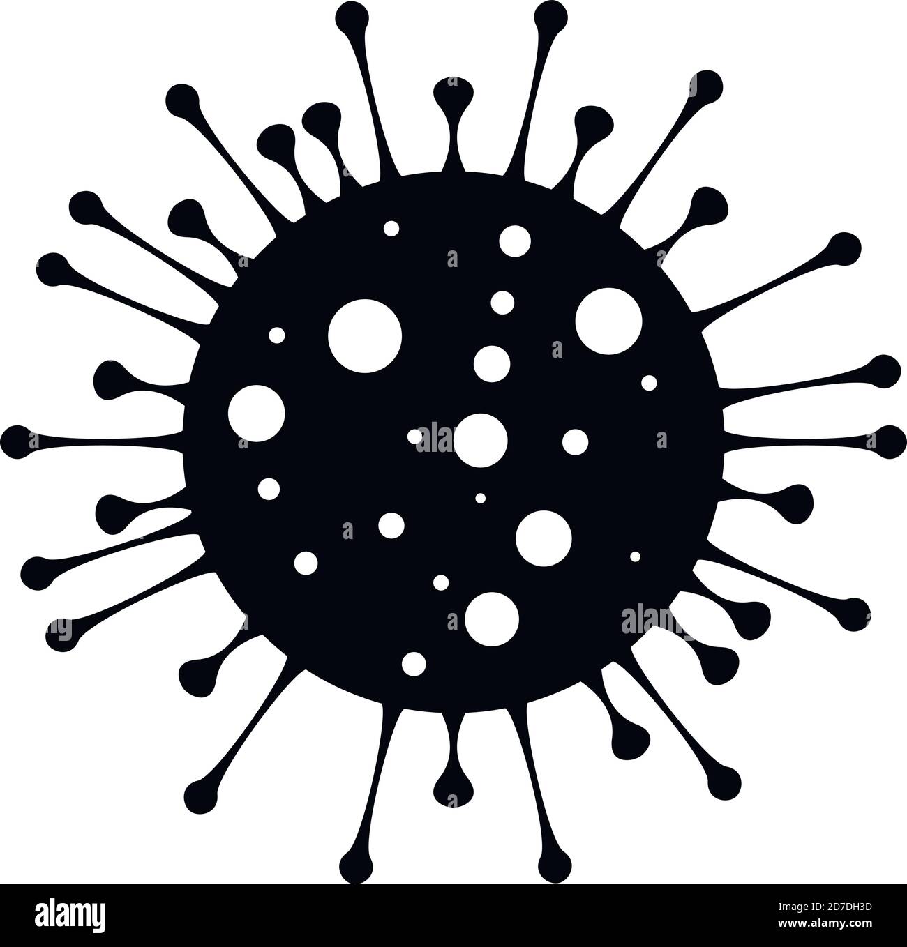 Bactéries coronavirus Cell Icon, Covid-2019, icône de vecteur isolé Illustration de Vecteur