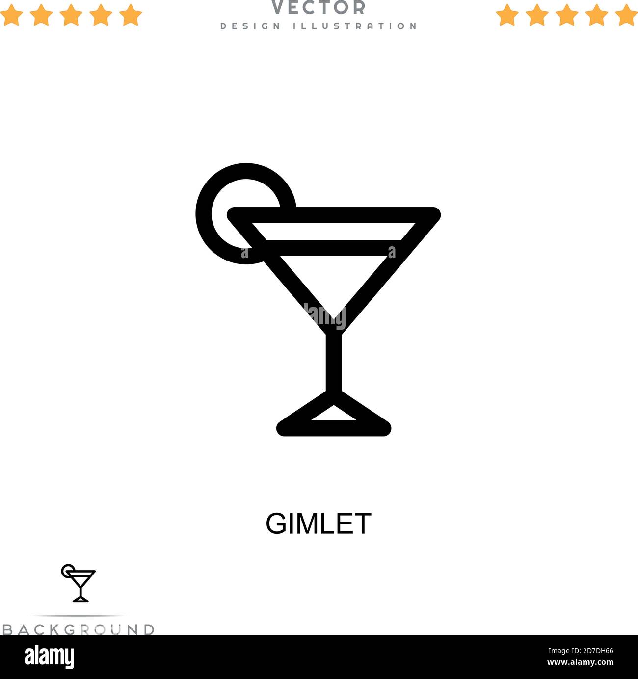 Icône de gimlet. Élément simple de la collecte des perturbations numériques. Line Gimlet pour les modèles, infographies et bien plus encore Illustration de Vecteur