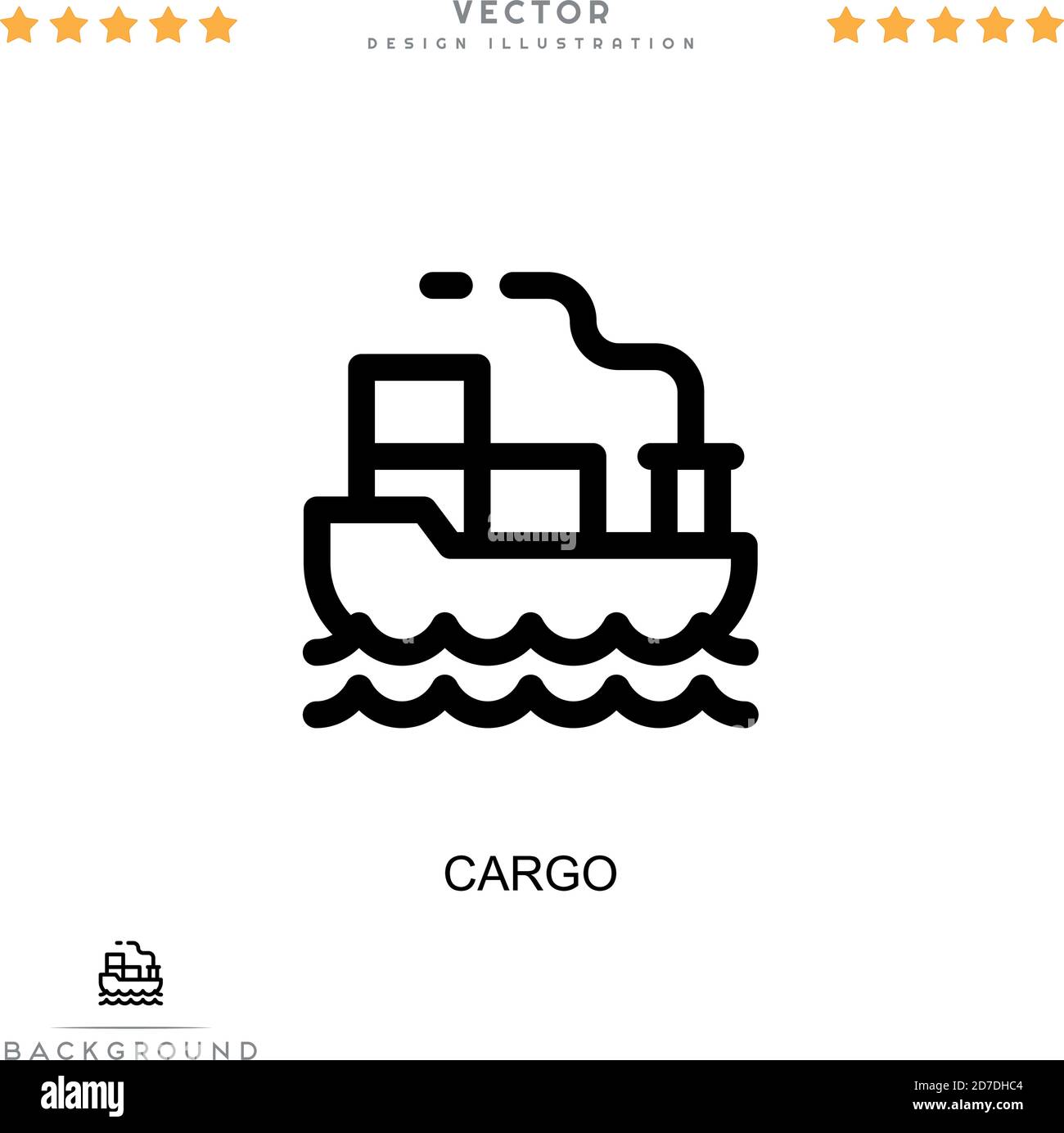 Icône CARGO. Élément simple de la collecte des perturbations numériques. Icône Line Cargo pour modèles, infographies et bien plus encore Illustration de Vecteur