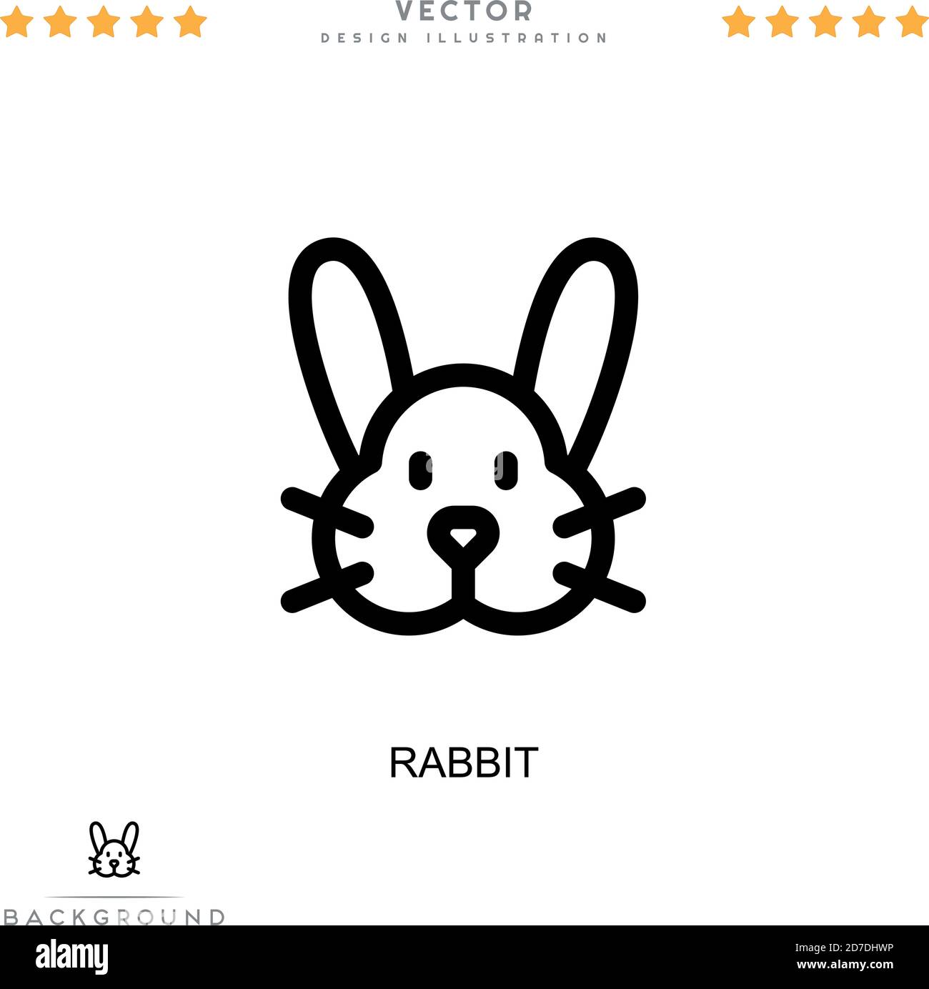 Icône lapin. Élément simple de la collecte des perturbations numériques. Icône Line Rabbit pour modèles, infographies et bien plus encore Illustration de Vecteur