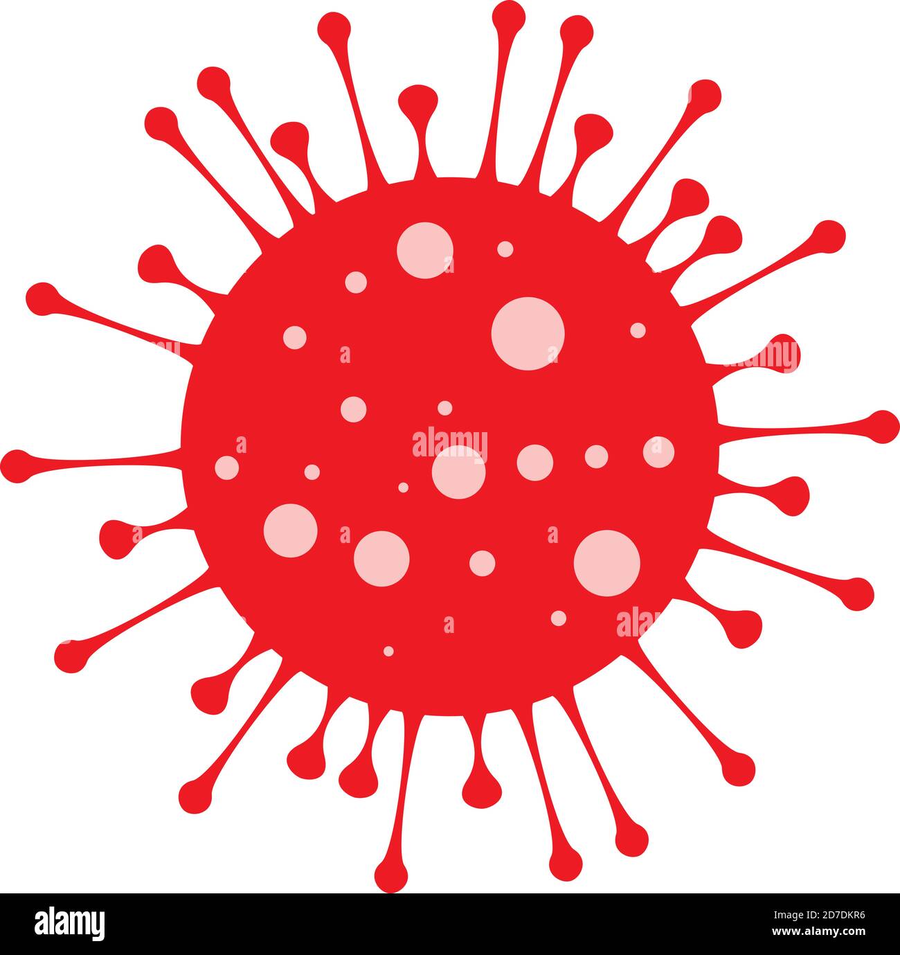 Bactéries coronavirus Cell Icon, Covid-2019, icône de vecteur isolé Illustration de Vecteur
