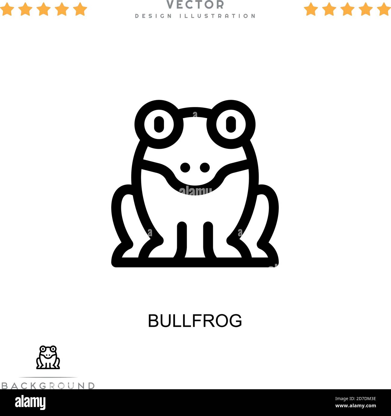 Icône Bullfrog. Élément simple de la collecte des perturbations numériques. Icône Line Bullfrog pour les modèles, les infographies et bien plus encore Illustration de Vecteur