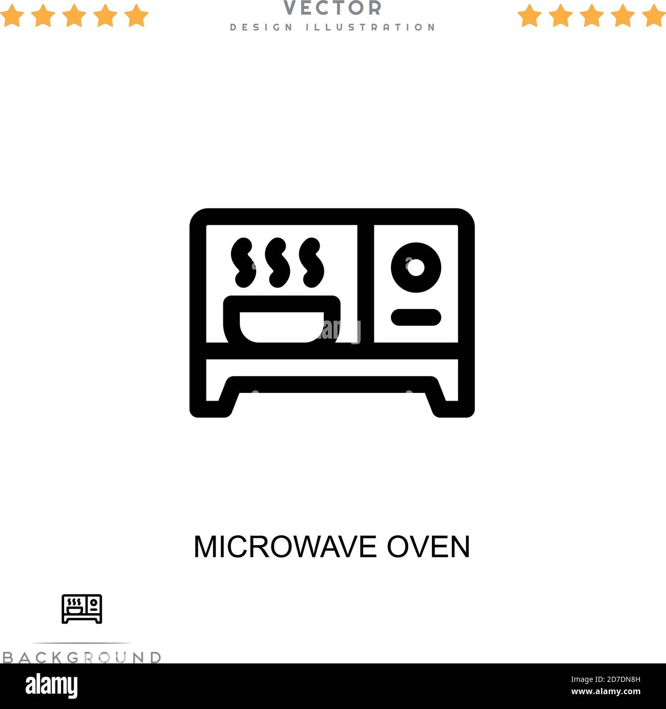 Icône four à micro-ondes. Élément simple de la collecte des perturbations numériques. Icône de four à micro-ondes Line pour modèles, infographies et bien plus encore Illustration de Vecteur