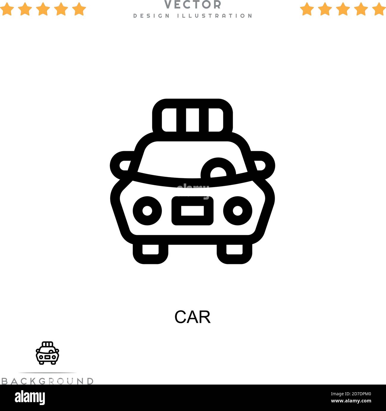 Icône de voiture. Élément simple de la collecte des perturbations numériques. Icône Line car pour modèles, infographies et bien plus encore Illustration de Vecteur