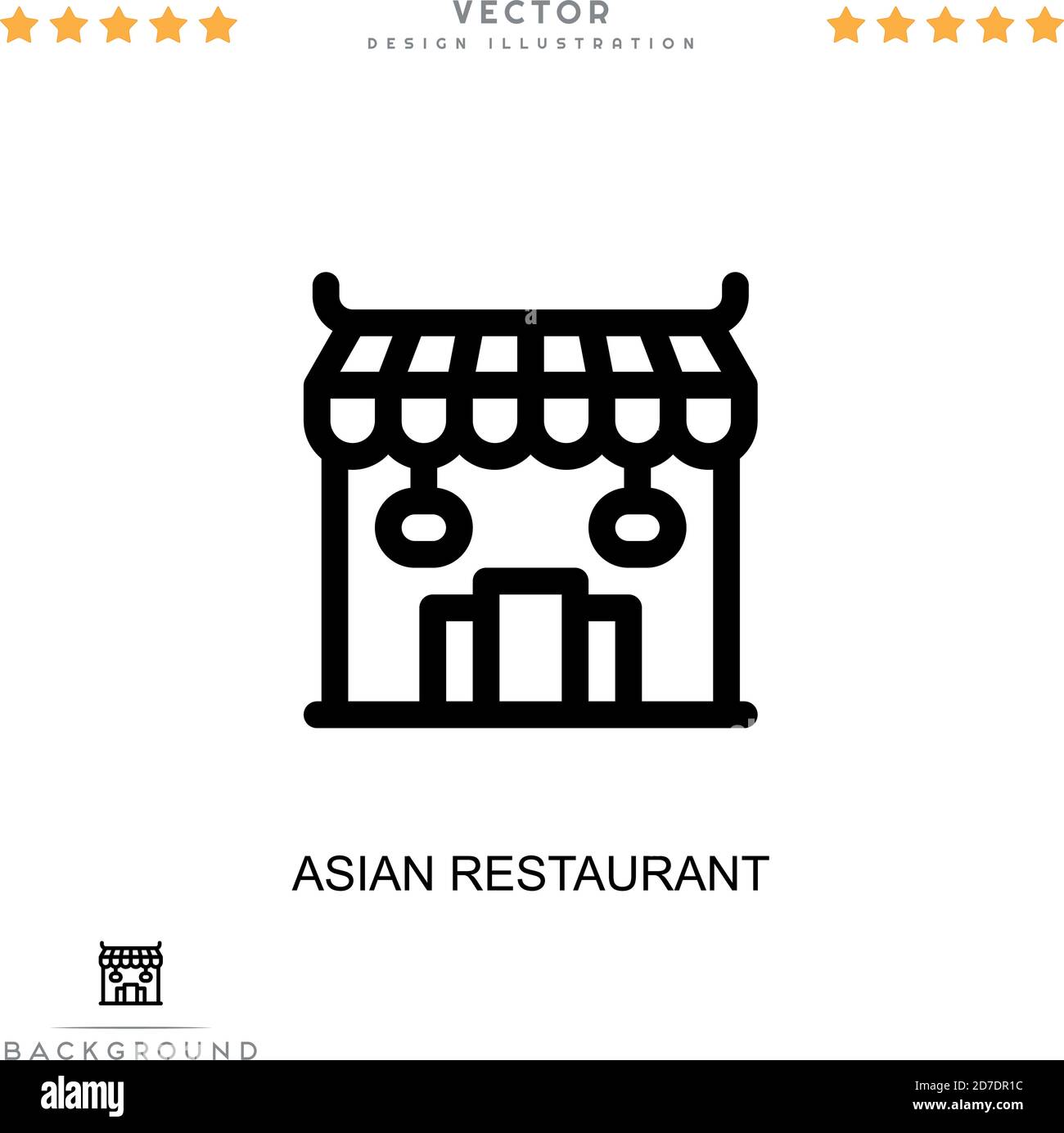Icône de restaurant asiatique. Élément simple de la collecte des perturbations numériques. Icône de restaurant Line Asian pour modèles, infographies et bien plus encore Illustration de Vecteur