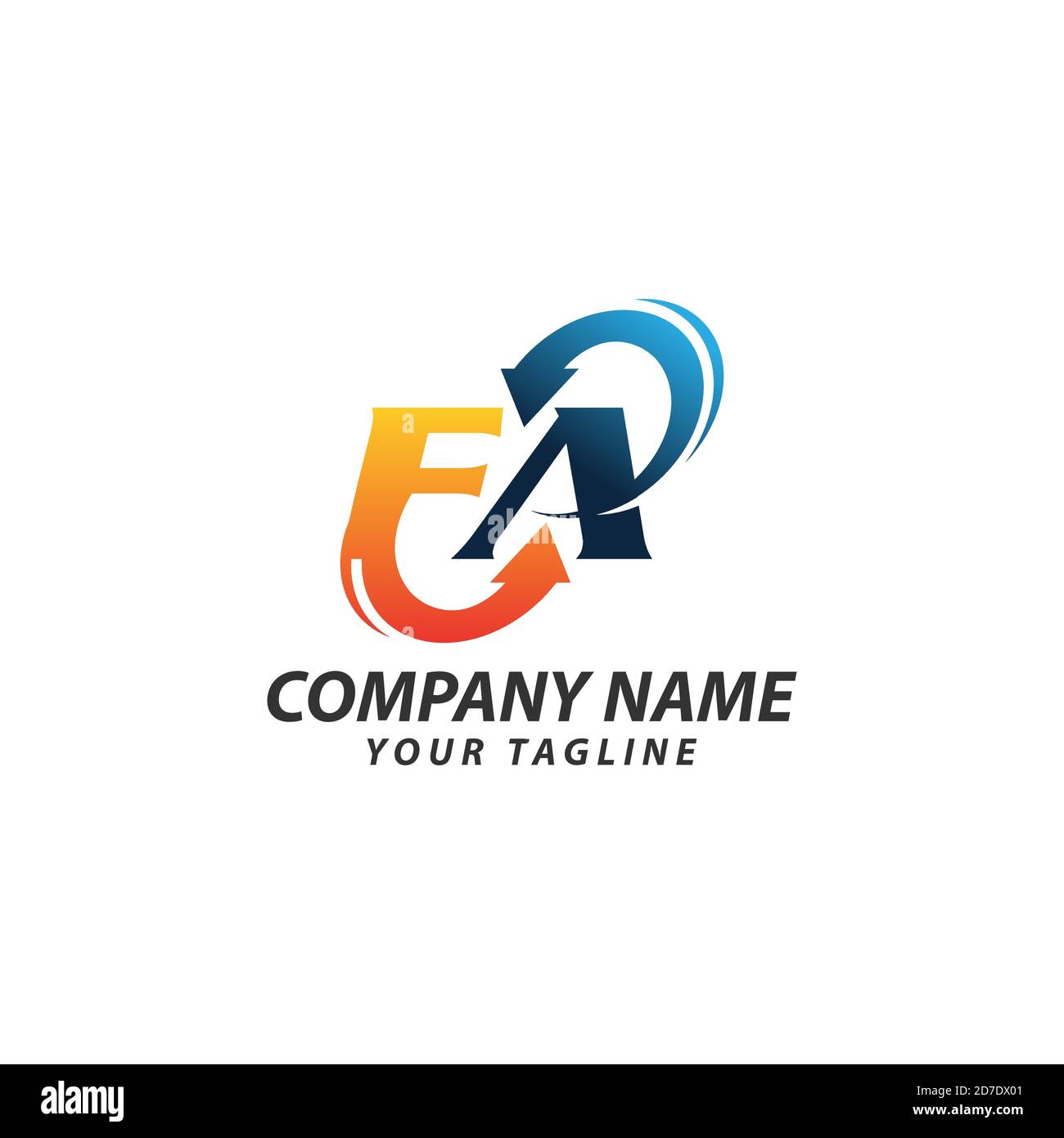 Lettre AF ou FA créative et simple pour Icon ou vecteur de conception du logo de l'entreprise ou de l'entreprise modifiable Illustration de Vecteur