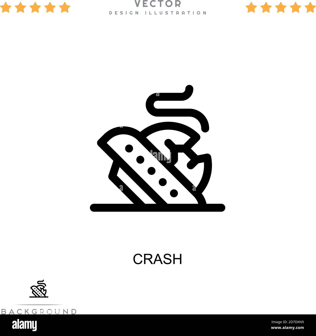Icône de collision. Élément simple de la collecte des perturbations numériques. Icône Line Crash pour modèles, infographies et bien plus encore Illustration de Vecteur