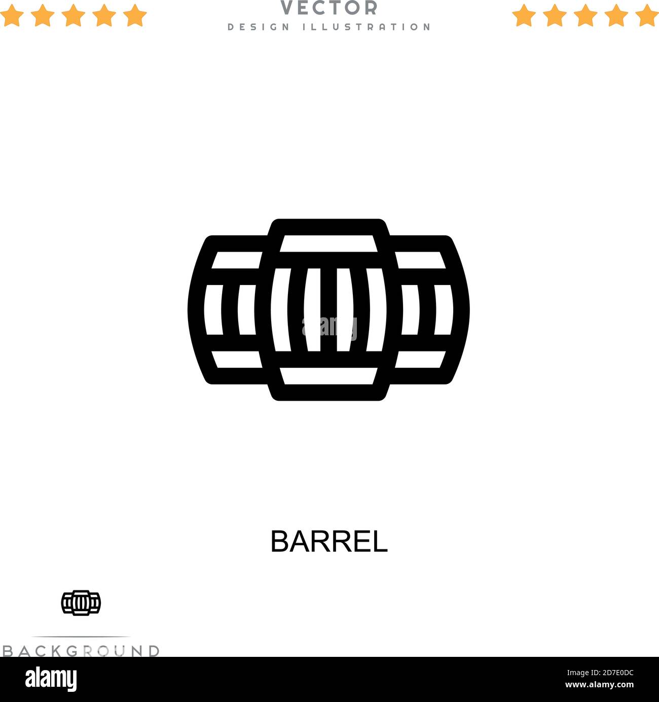 Icône de barillet. Élément simple de la collecte des perturbations numériques. Icône Line Barrel pour les modèles, les infographies et plus encore Illustration de Vecteur