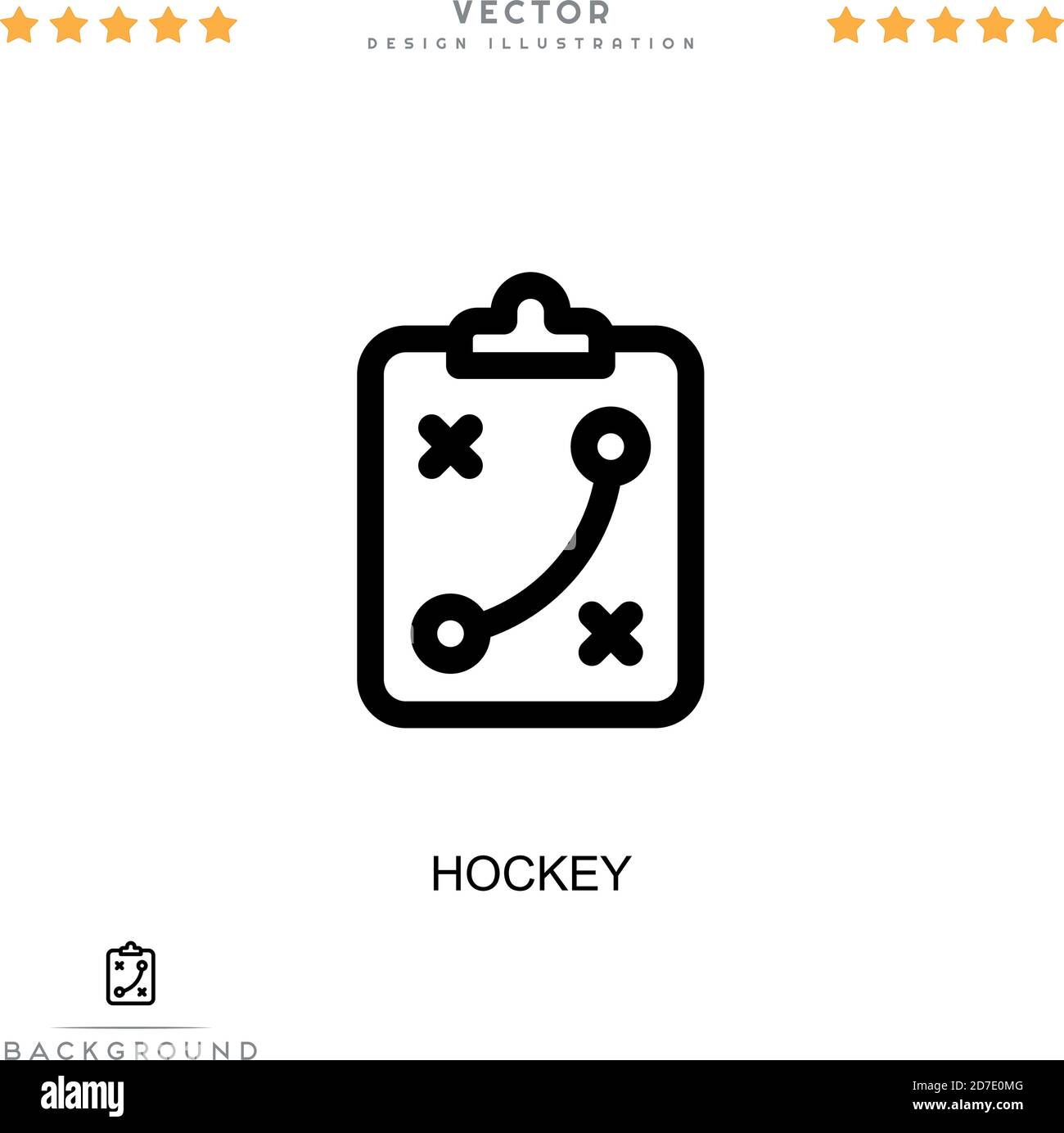 Icône du hockey. Élément simple de la collecte des perturbations numériques. Icône Line Hockey pour modèles, infographies et bien plus encore Illustration de Vecteur