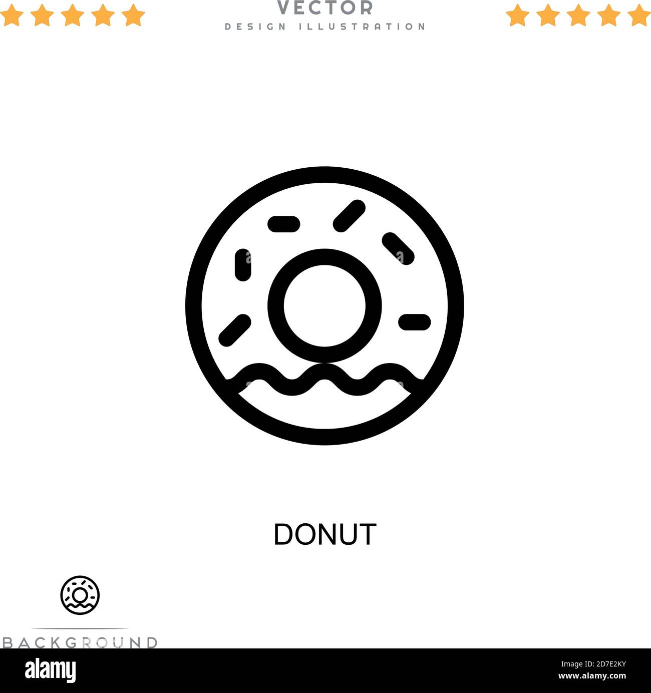 Icône anneau. Élément simple de la collecte des perturbations numériques. Icône ligne Donut pour les modèles, les infographies et bien plus encore Illustration de Vecteur