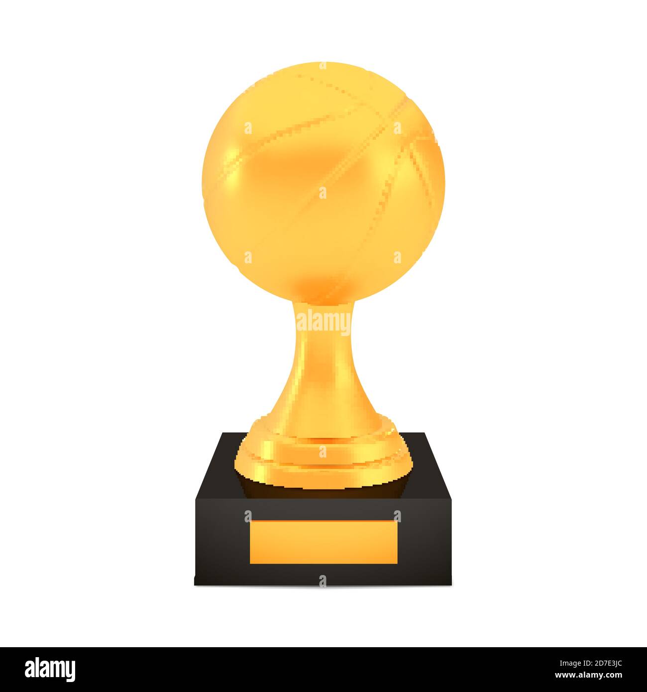 Prix de la coupe de basket-ball sur un stand avec plaque vide, logo trophée  doré isolé sur fond blanc Image Vectorielle Stock - Alamy
