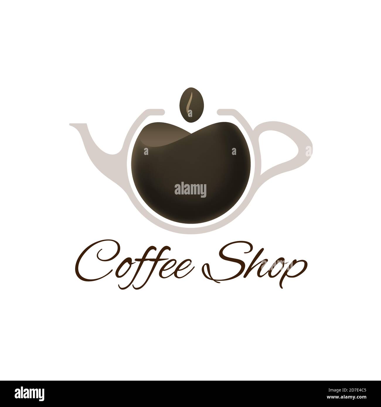 Modèle de logo du café-restaurant Illustration de Vecteur