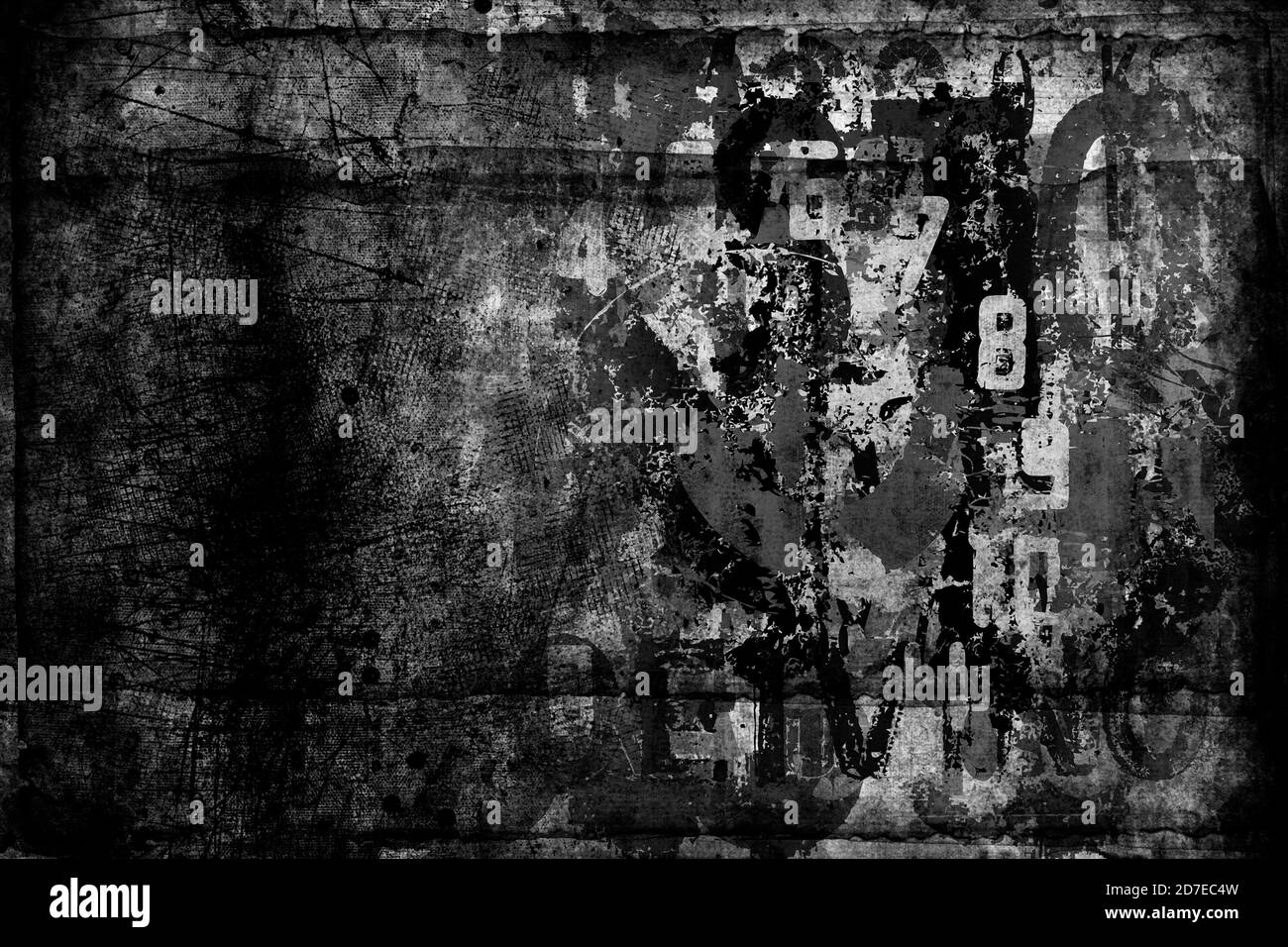 Abstrait grunge futuriste de la cyber-technologie fond. Dessin sur l'ancienne surface grasseuse Banque D'Images