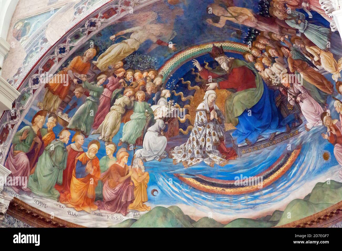 Fresque par Filippo Lippi dans la cathédrale de Spoleto Banque D'Images