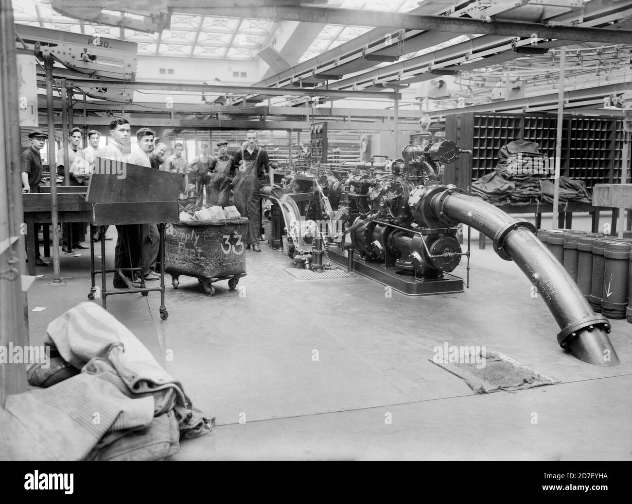 Tube pneumatique, Pennsylvania terminal Post Office (maintenant appelé James A. Farley Building), New York City, New York, Etats-Unis, bain News Service, 1914 Banque D'Images