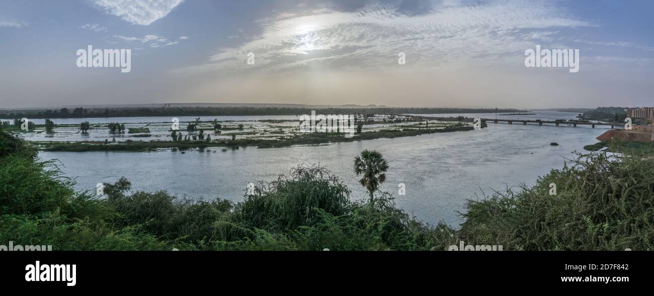 Niamey capitale du Niger, panoramique Cityscape Banque D'Images