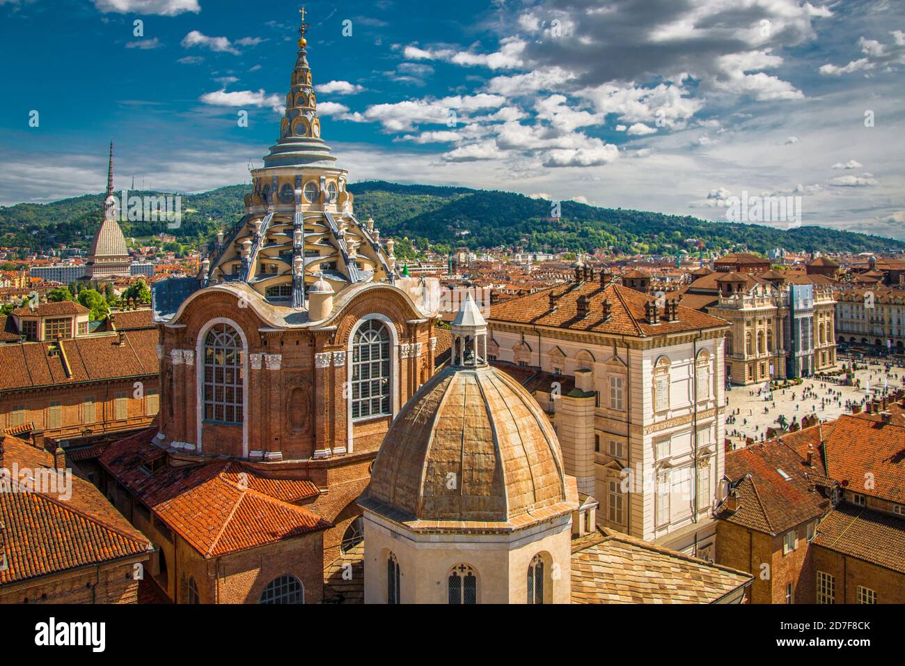 Dôme du Real Chiesa di San Lorenzo, Turin. Banque D'Images