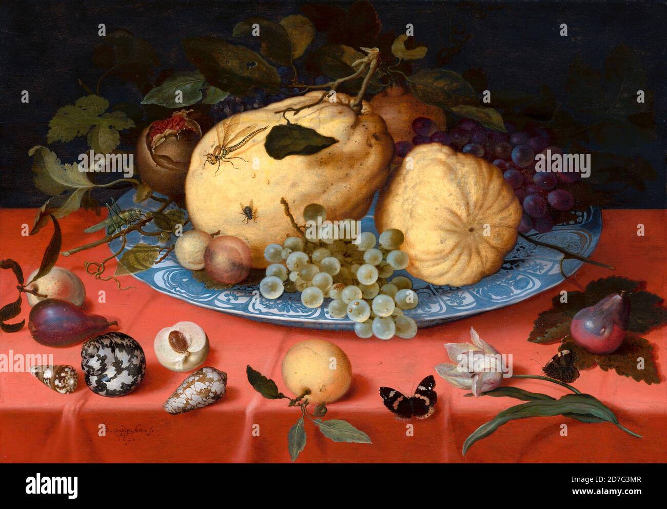 Fruit Still Life with Shells and Tulip - Balthasar van der AST, 1620 Banque D'Images