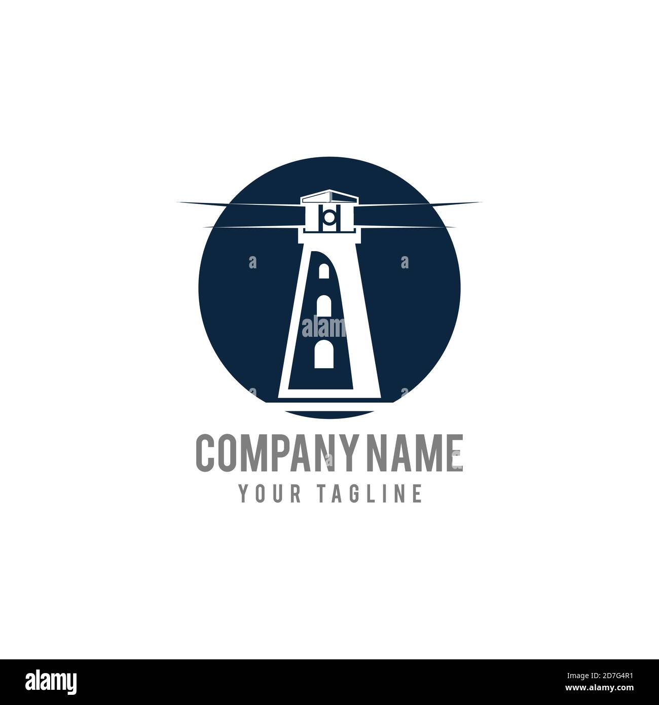 Modèle de conception de vecteur de logo de balise, modèle de vecteur d'icône de logo de sécurité de phare Illustration de Vecteur
