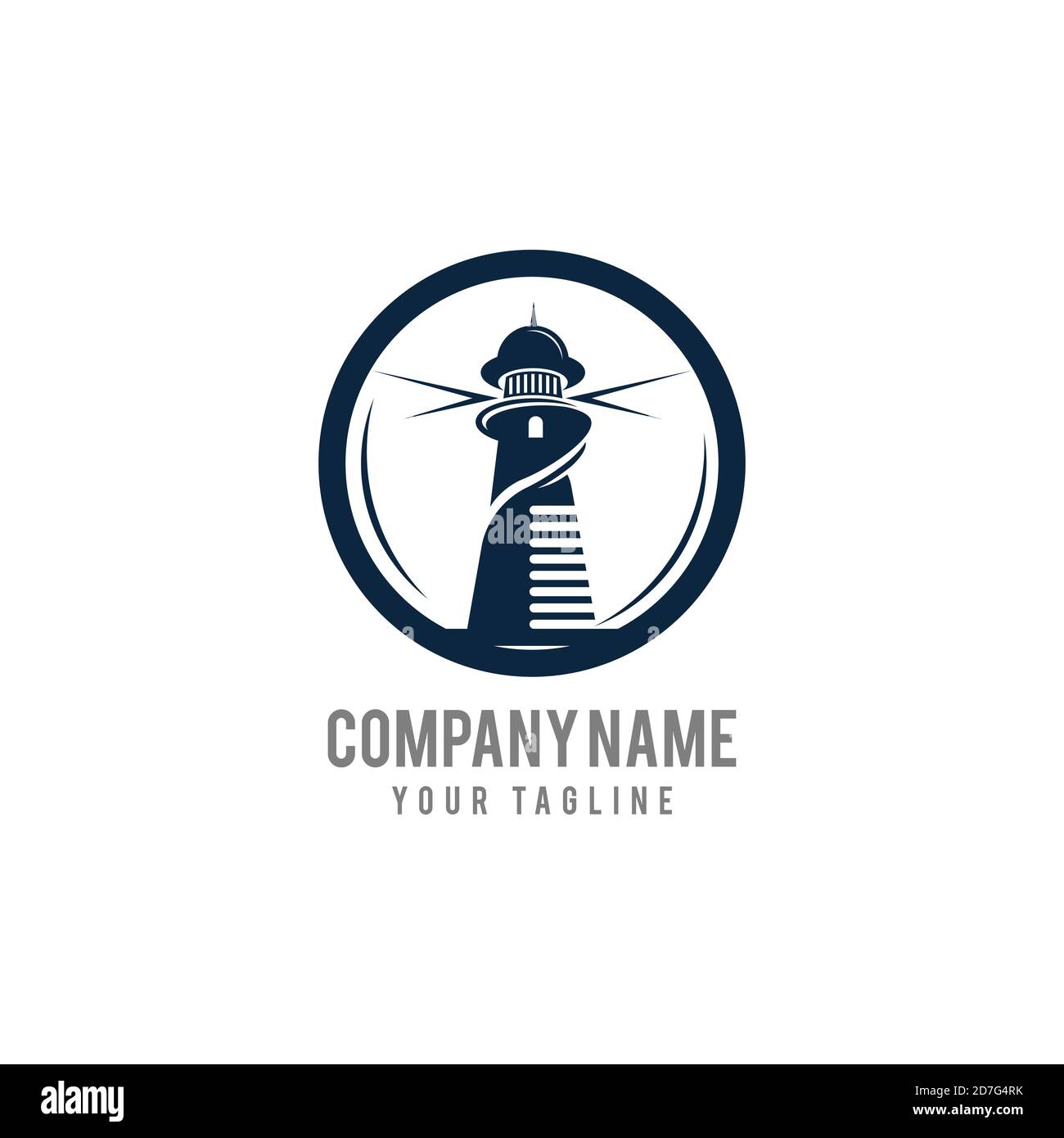 Modèle de conception de vecteur de logo de balise, modèle de vecteur d'icône de logo de sécurité de phare Illustration de Vecteur