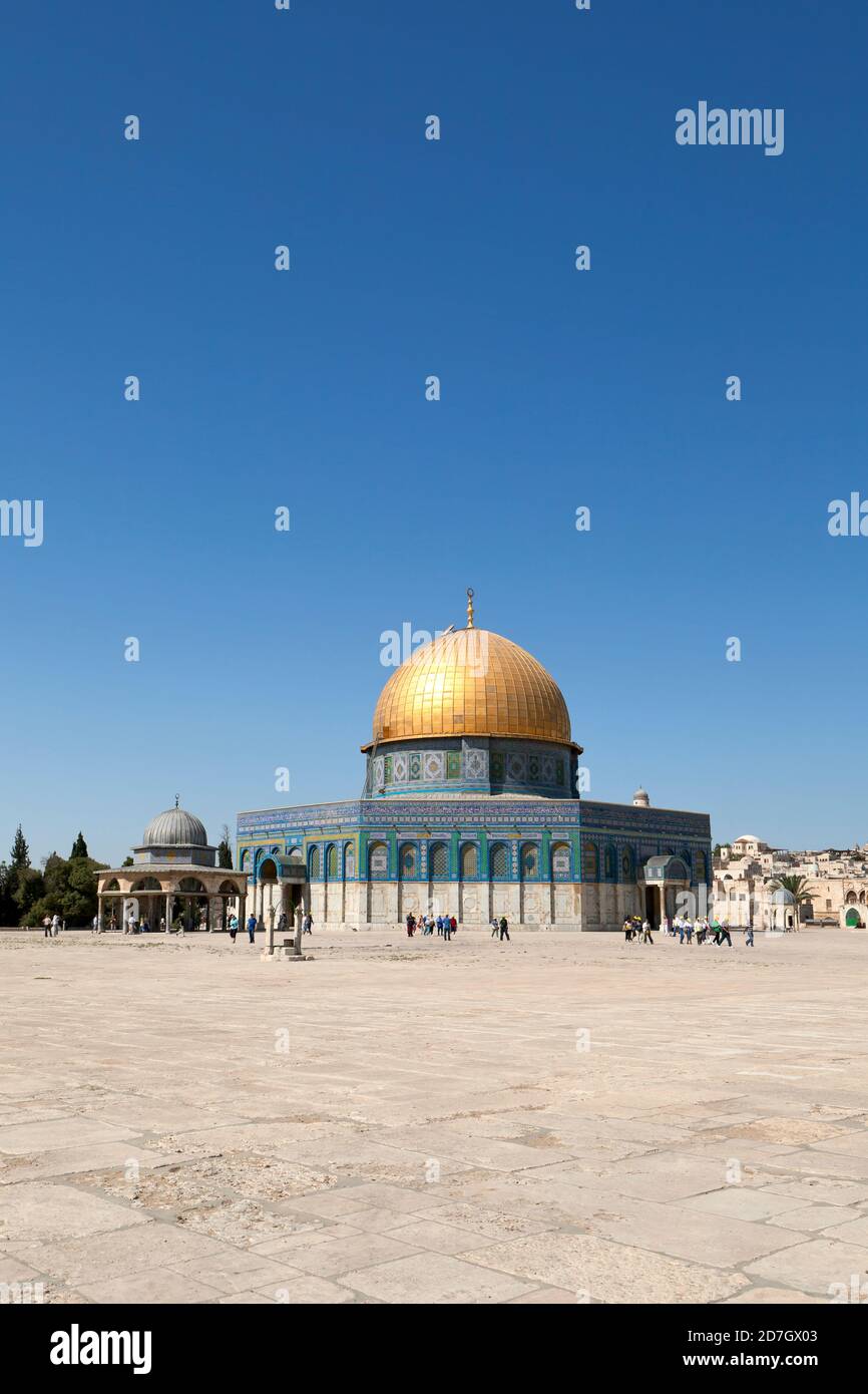 Le dôme du rocher, le mont du temple, Jérusalem est, Palestine Banque D'Images