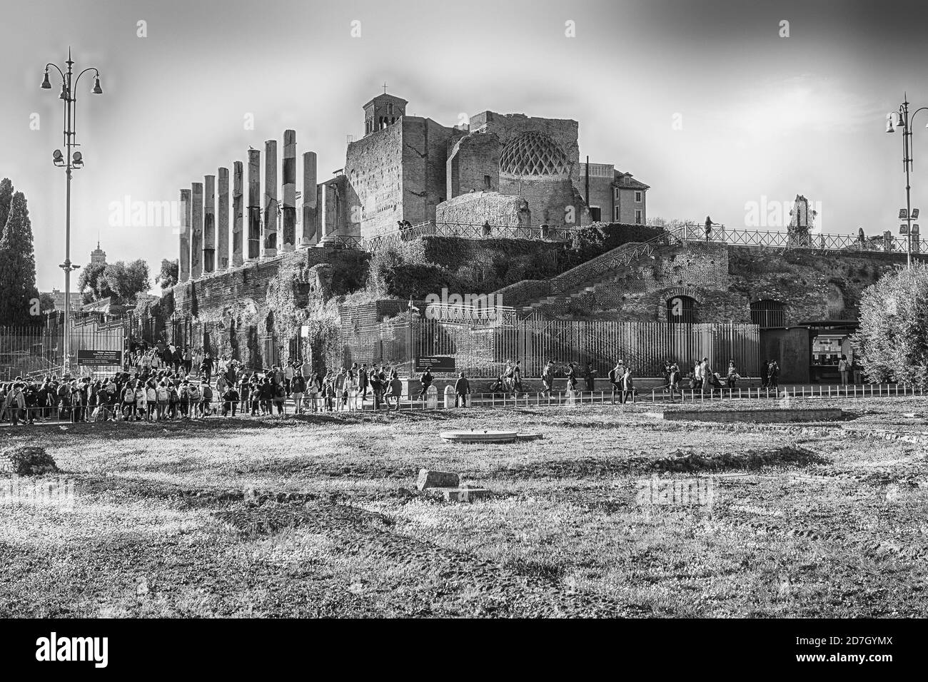 ROME - 31 MARS : ruines du temple de Vénus au Forum romain, Rome, Italie, 31 mars 2019 Banque D'Images