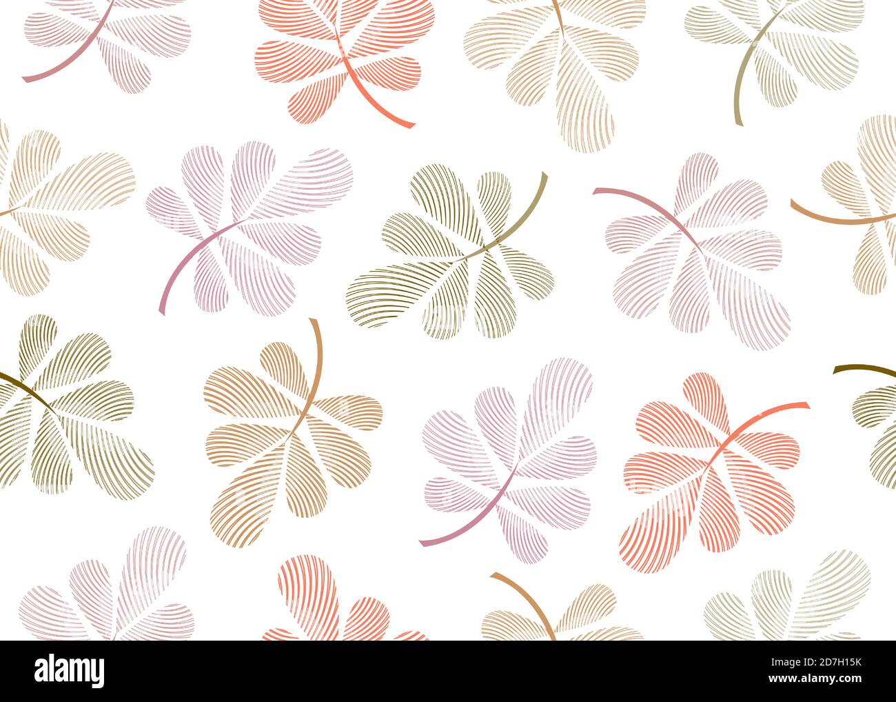 Motif fleuri vectoriel sans coutures. Feuilles d'automne pastel colorées. Illustration de Vecteur