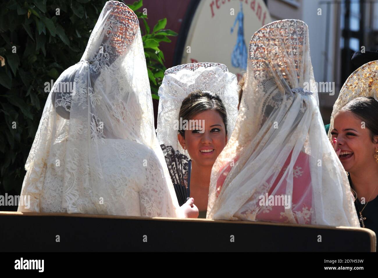 Feria de Pedro Romero 2012 Ronda Espagne 07/08/09. 09.12 Mantilla's espagnoles Banque D'Images