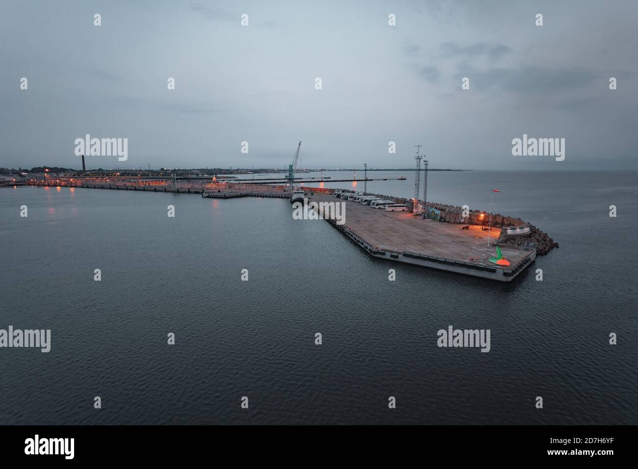 Panorama du port de Tallinn, Estonie Banque D'Images