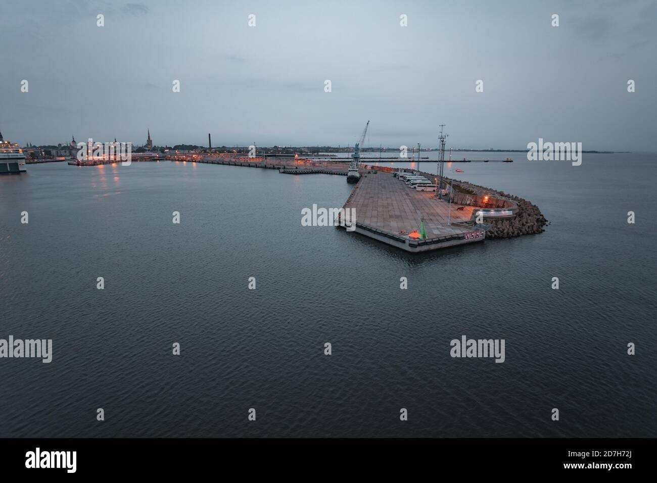 Panorama du port de Tallinn, Estonie Banque D'Images