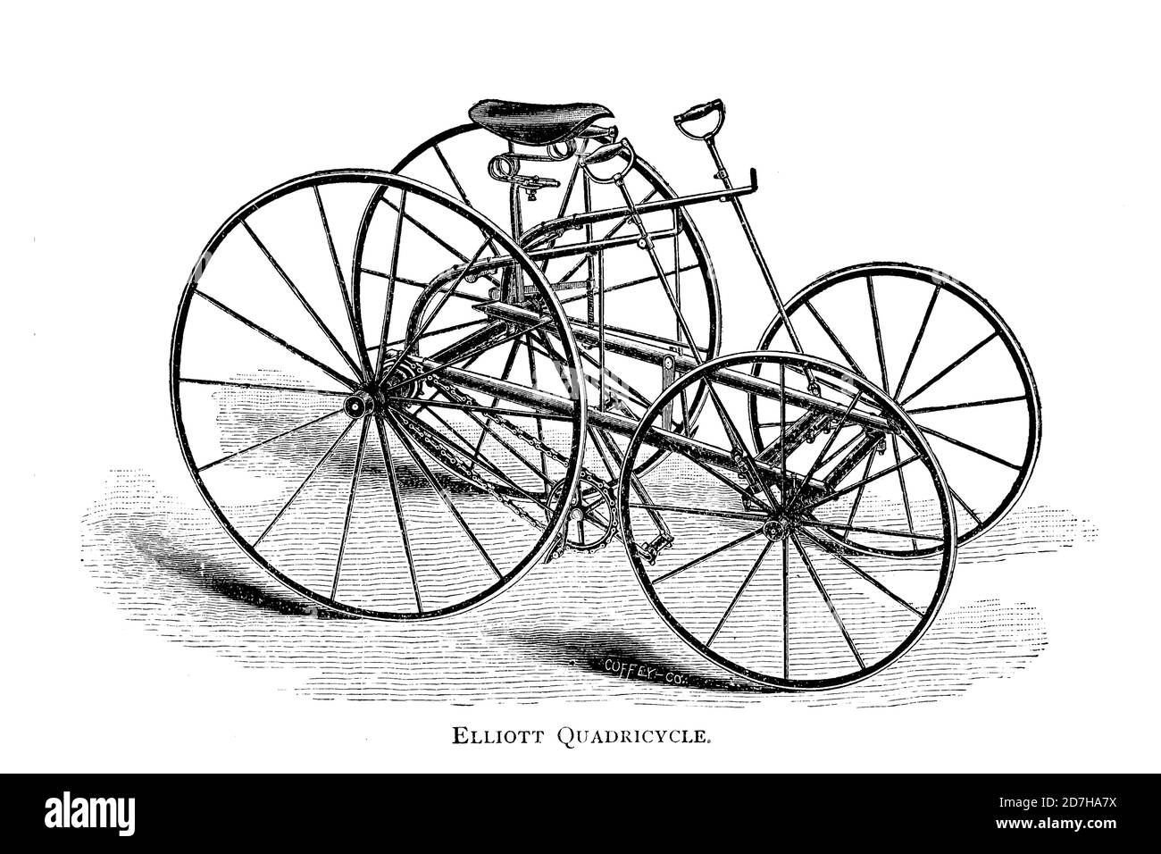 Elliott quadricycle [cycle à quatre roues motrices] de Wheeling; un manuel indispensable pour les cyclistes, avec plus de deux cents illustras Banque D'Images