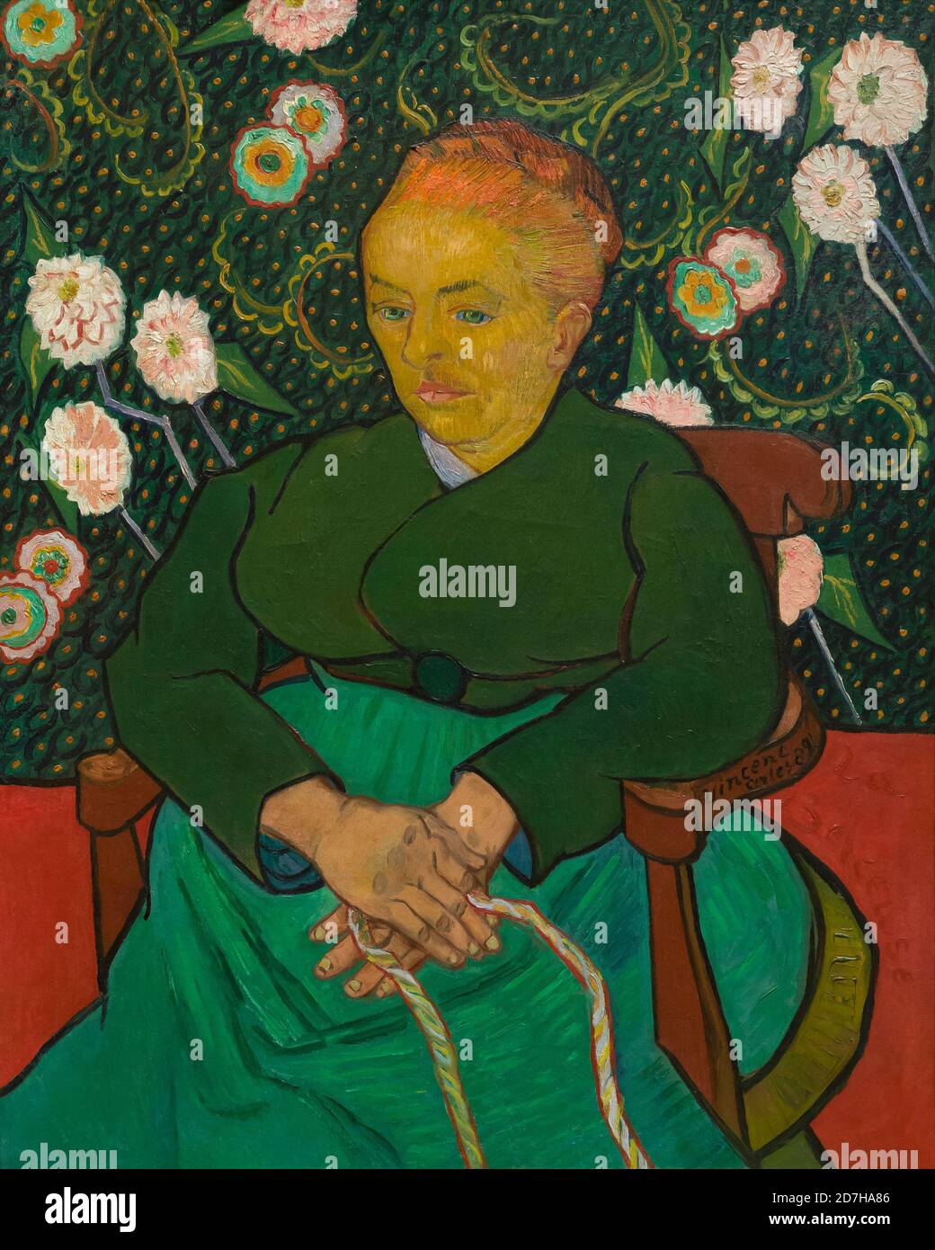 La Berceuse, Femme qui bascule un berceau, Augustine-Alix Pellicot Roulin, Vincent van Gogh, 1889 ans, Metropolitan Museum of Art, Manhattan, New York City, États-Unis Banque D'Images