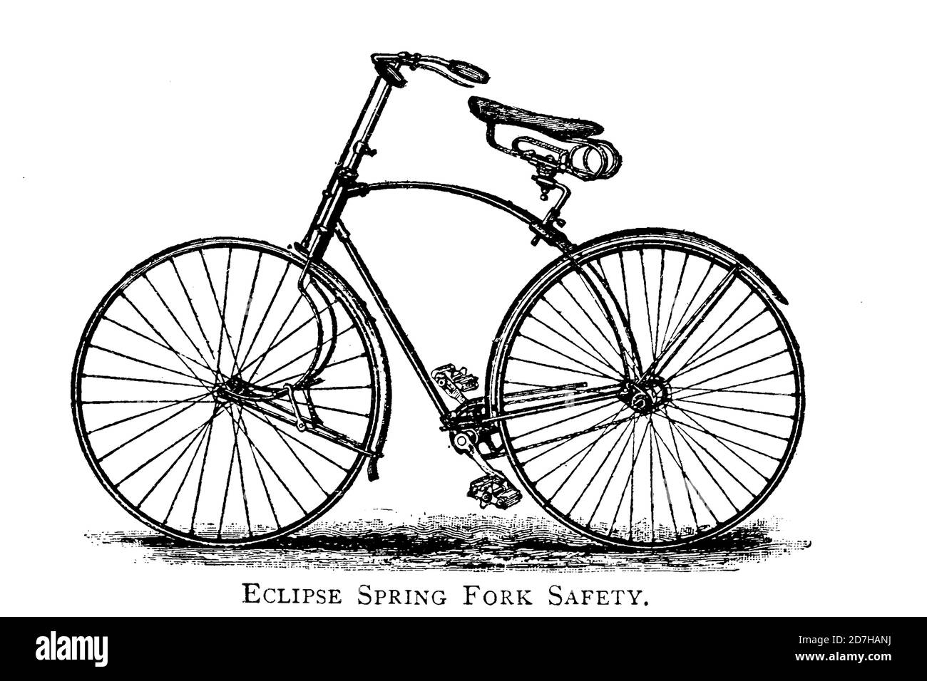 Eclipse Spring Fork vélo de sécurité de Wheeling, un manuel indispensable pour les cyclistes, avec plus de deux cents illustrations de porter, lu Banque D'Images