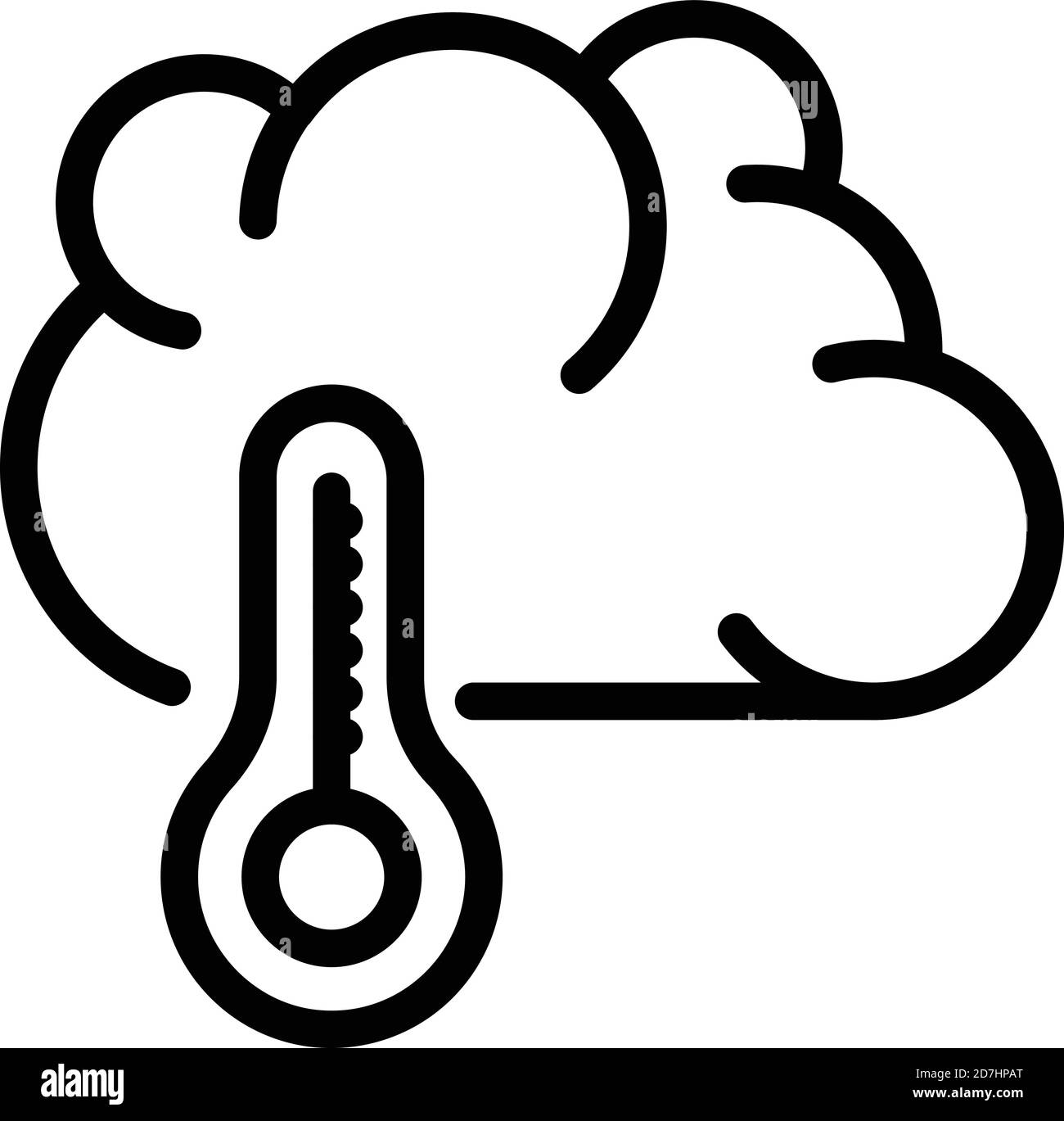 Icône de nuage ciel chaud. Contour ciel chaud nuage icône vecteur pour la conception de Web isolé sur fond blanc Illustration de Vecteur