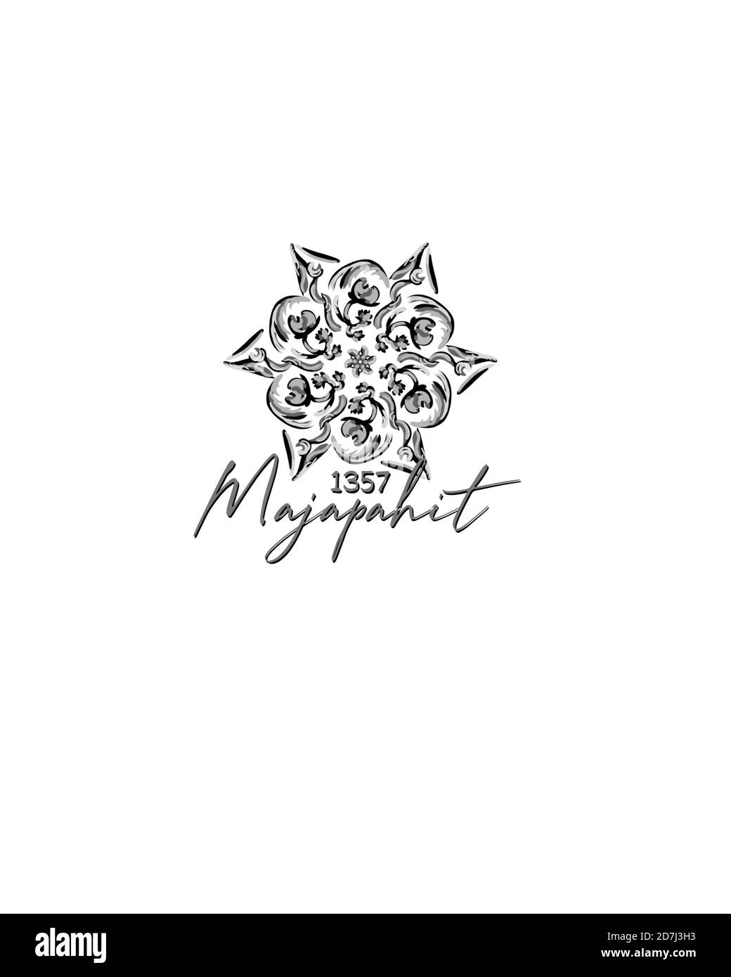 Motif fleur classique batik javanais Banque D'Images