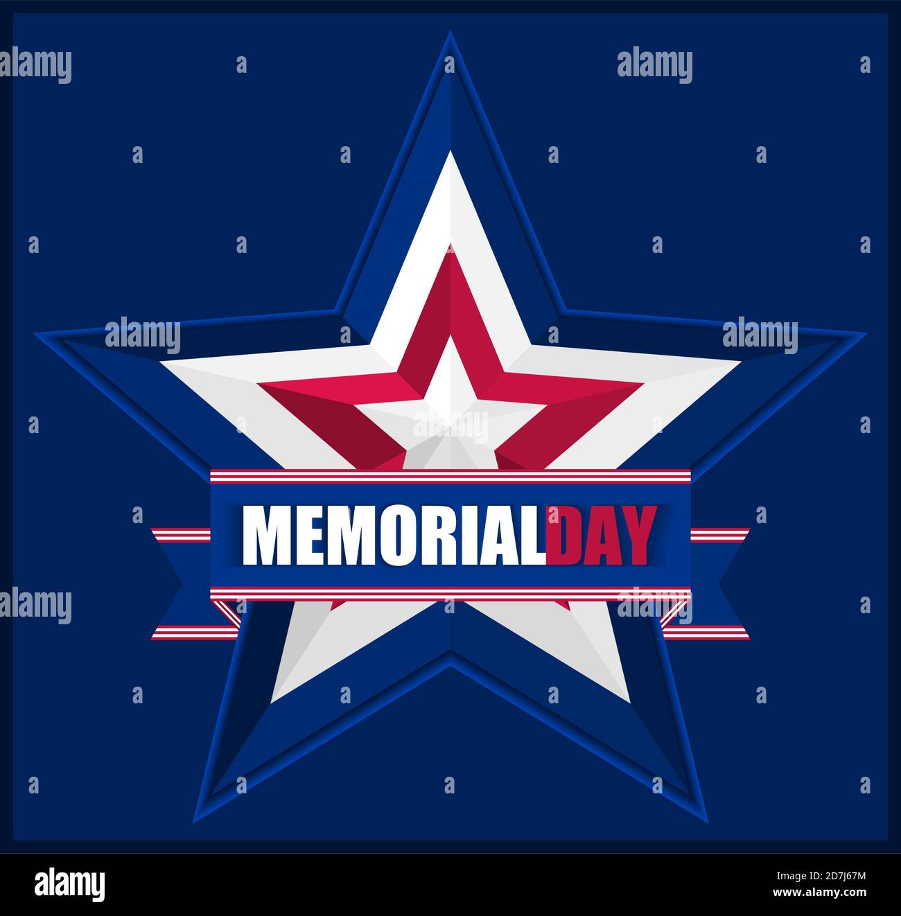 Illustration vectorielle pour la célébration du Memorial Day. Parfait pour toutes les utilisations. Illustration de Vecteur