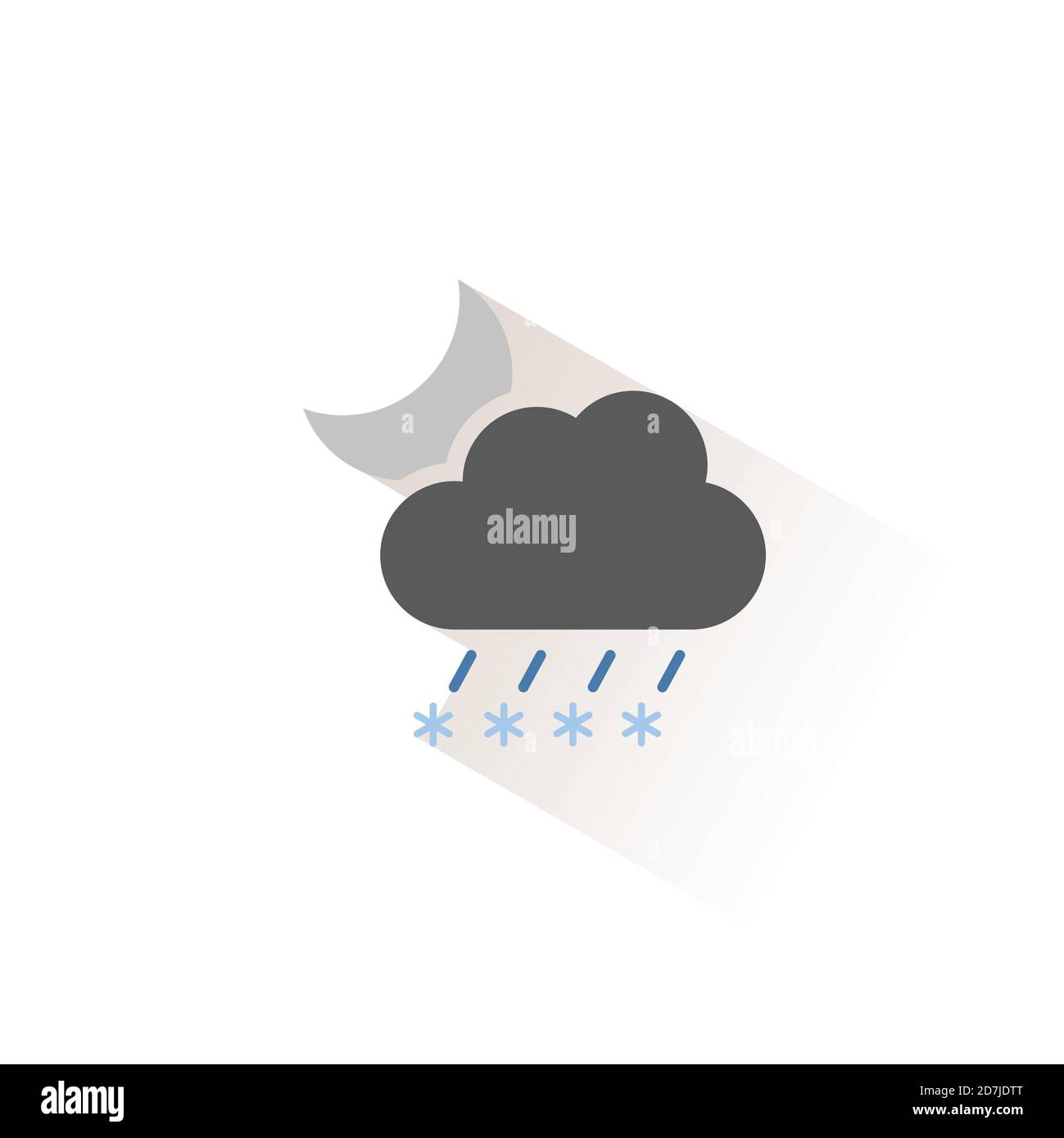 Le sommeil, le nuage et la lune. Icône de couleur isolée. Illustration du vecteur de glyphe météorologique Illustration de Vecteur