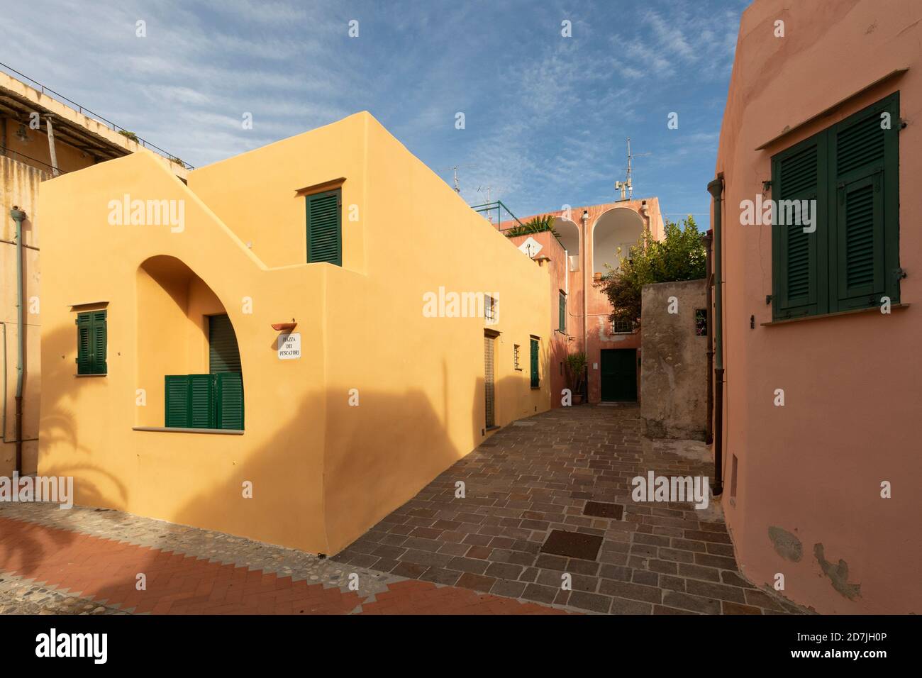 Italie Veneto Ligurie Varigotti détail dans le village Banque D'Images