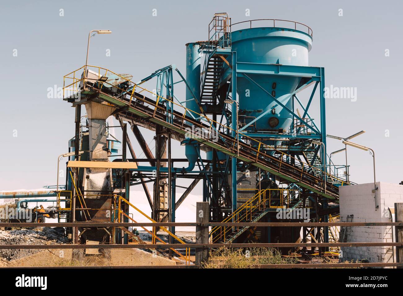 Espagne, province de Huelva, Huelva, machines de mine de sel Banque D'Images