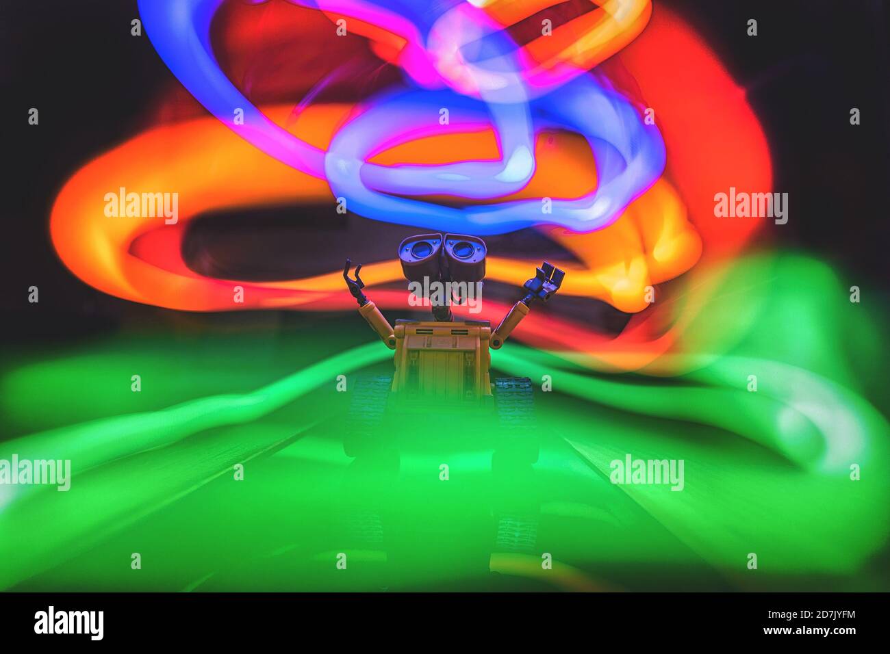 Mur·E et les feux Banque D'Images