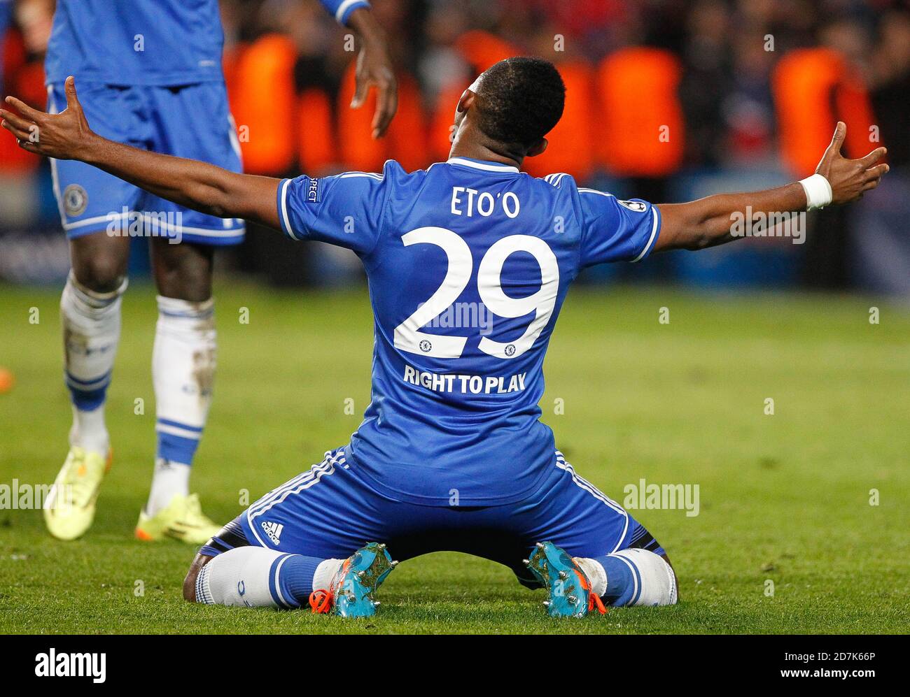 Samuel ETO'o du FC Chelsea lors de la Ligue des champions de l'UEFA, match de football entre le FC Chelsea et Paris Saint-Germain le 08 avril 2014 au stade Stamford Bridge à Paris, France - photo Laurent Lairys / DPPI Banque D'Images