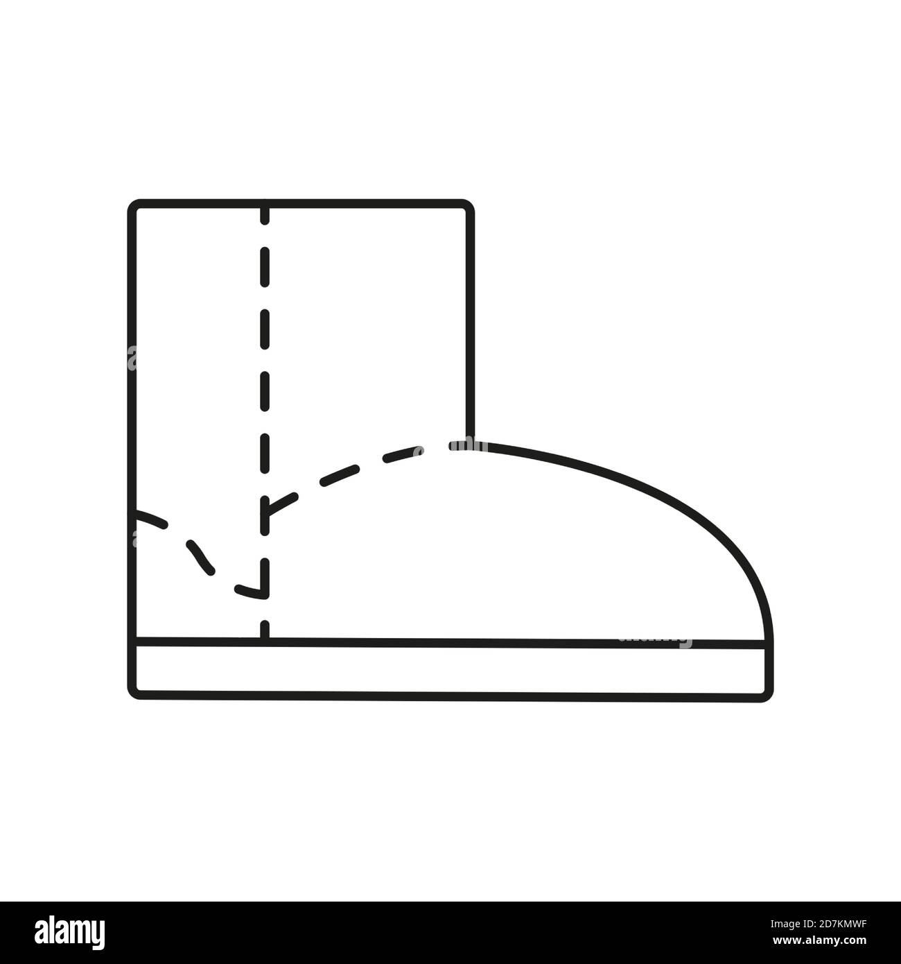 ugg bottes élément d'icône de vêtements d'hiver icône pour le concept mobile et les applications web. L'icône de démarrage en ligne fine ugg peut être utilisée pour le Web et les mobiles. Icône Premium Illustration de Vecteur