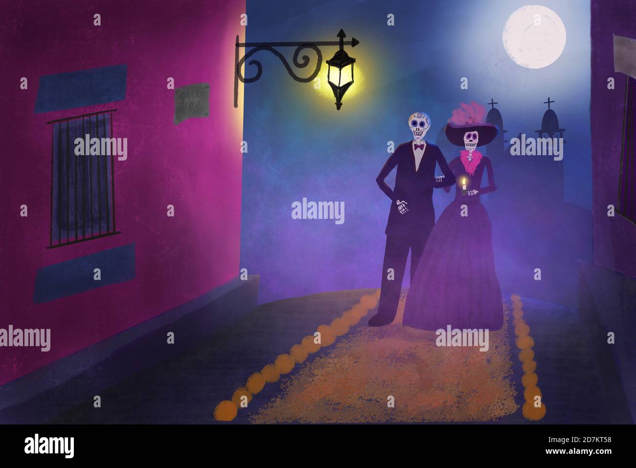 Costumes squelette catrina mexique Banque de photographies et d’images ...