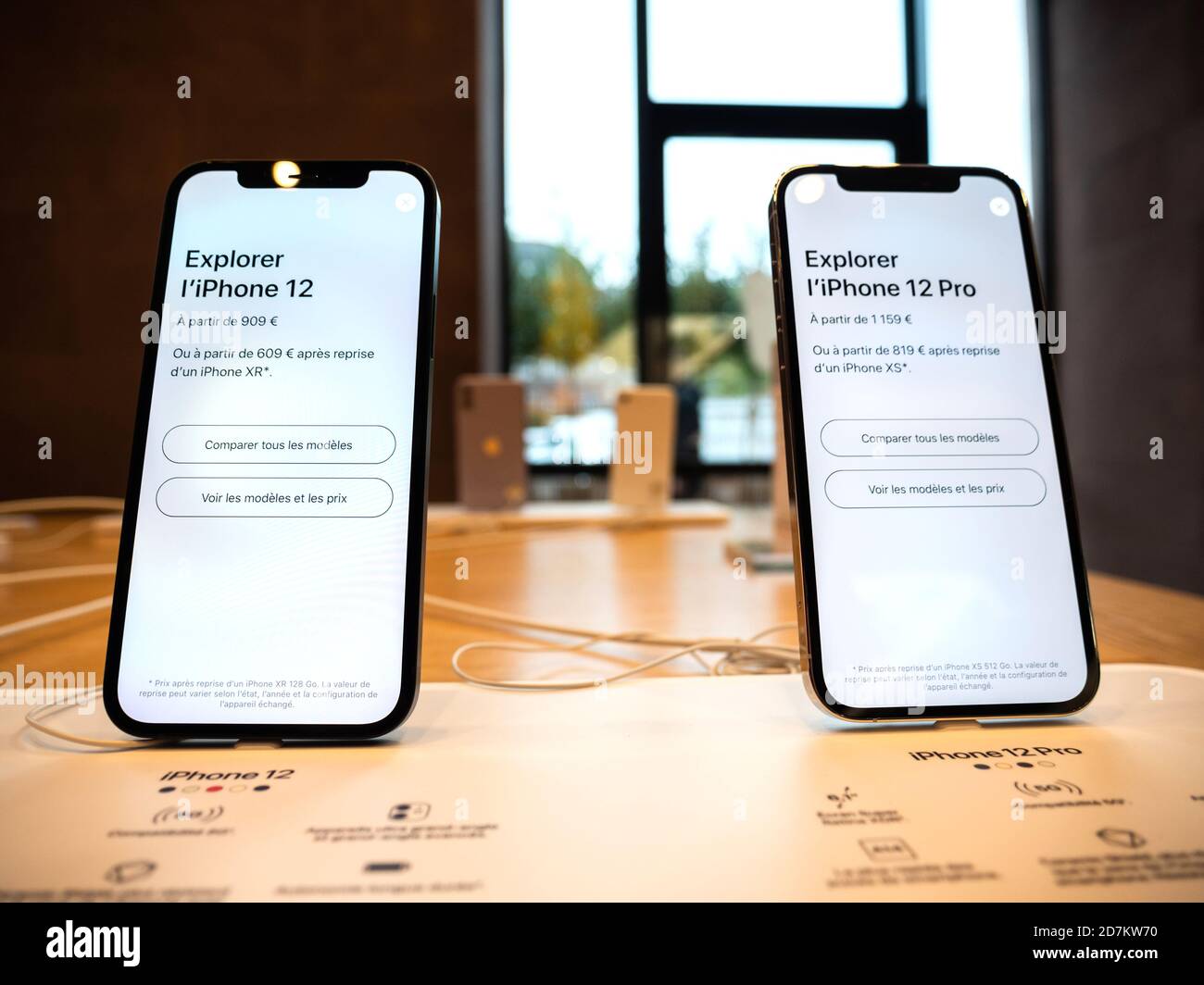 Paris, France - 23 octobre 2020 : comparaison entre les ...