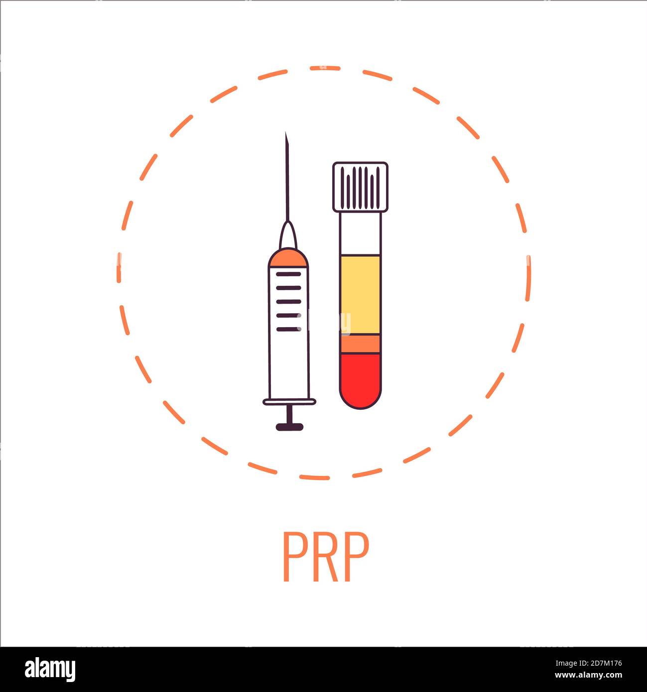 Traitement au plasma riche en plaquettes (PRP), illustration. Banque D'Images